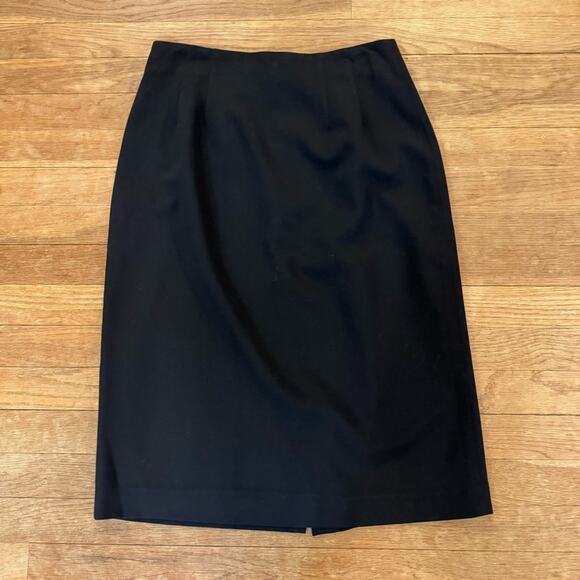 JG Hook black pencil midi skirt size 8T b14 - Picture 1 of 3